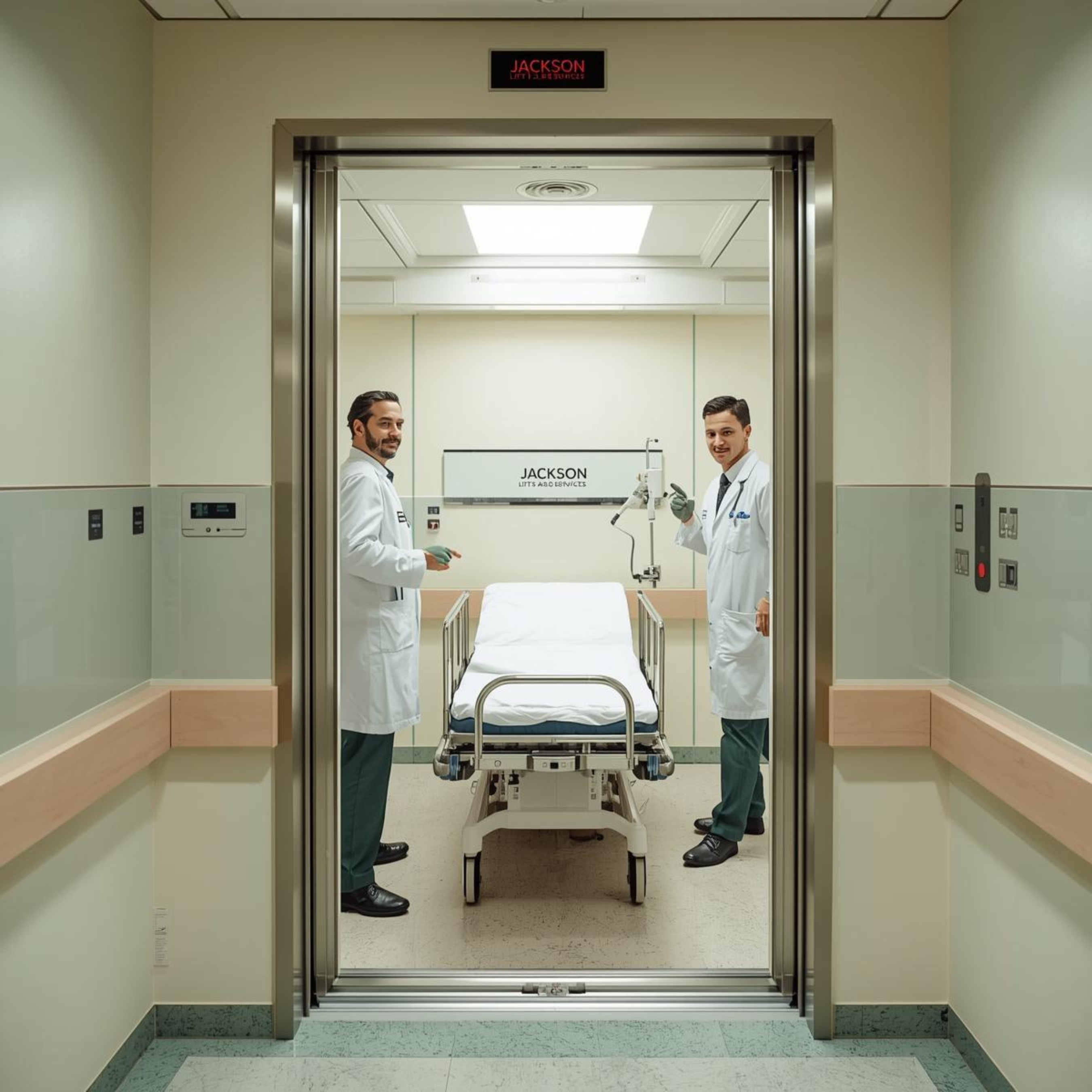Hospital lift installation image 1