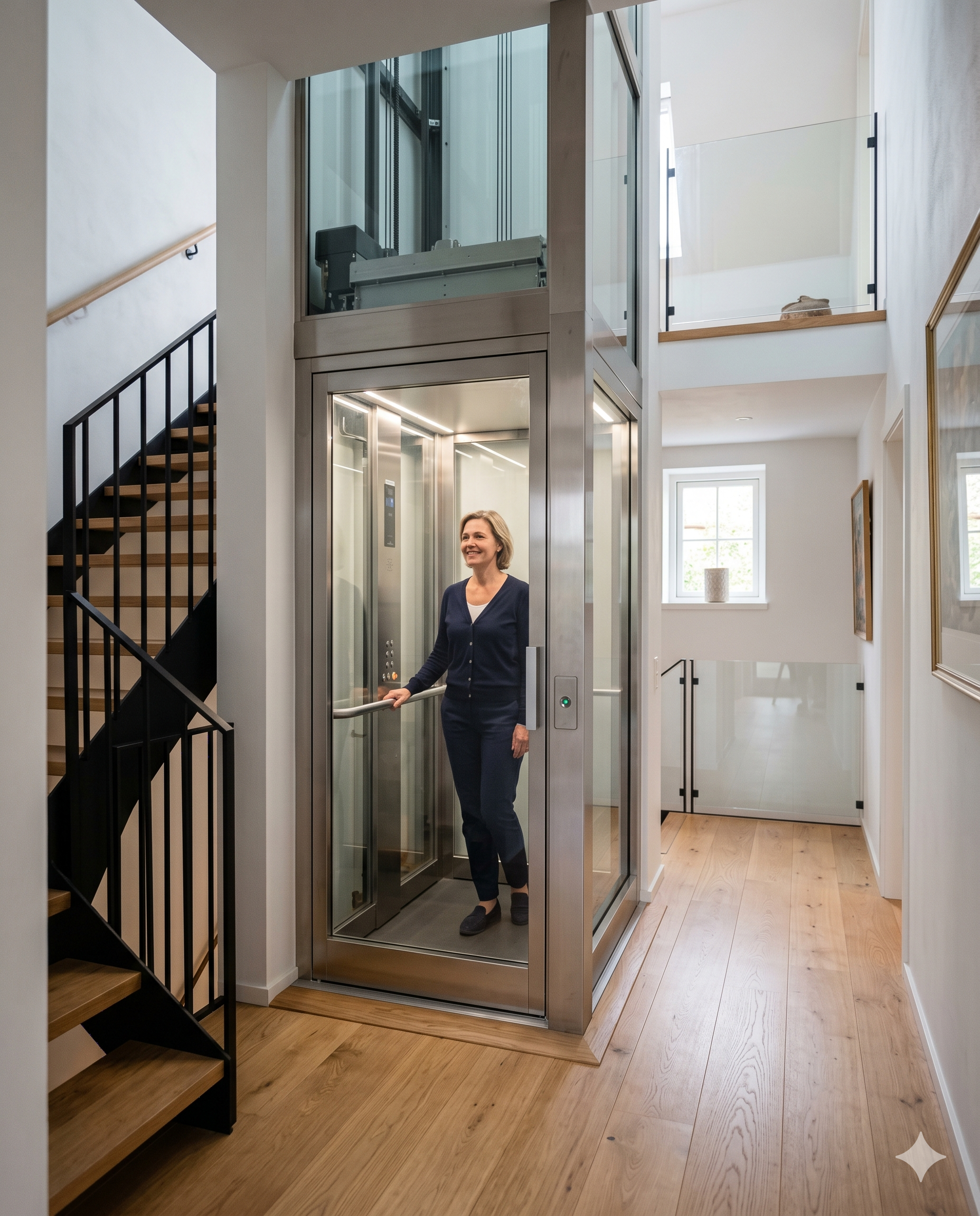 Compact home lift installation for duplex houses in Hyderabad