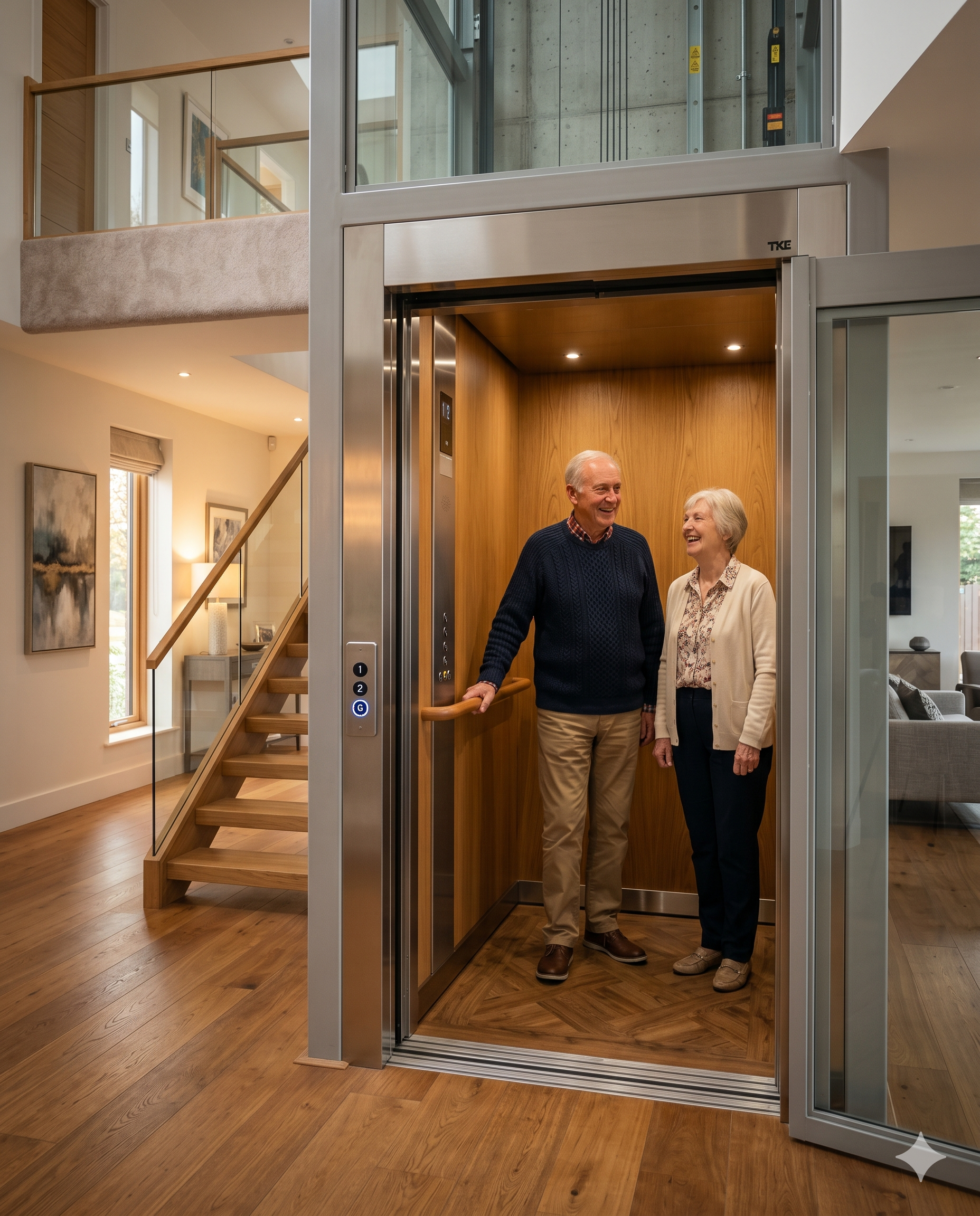 Duplex home lift for elderly parents